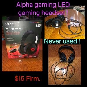Alpha gaming LED headset